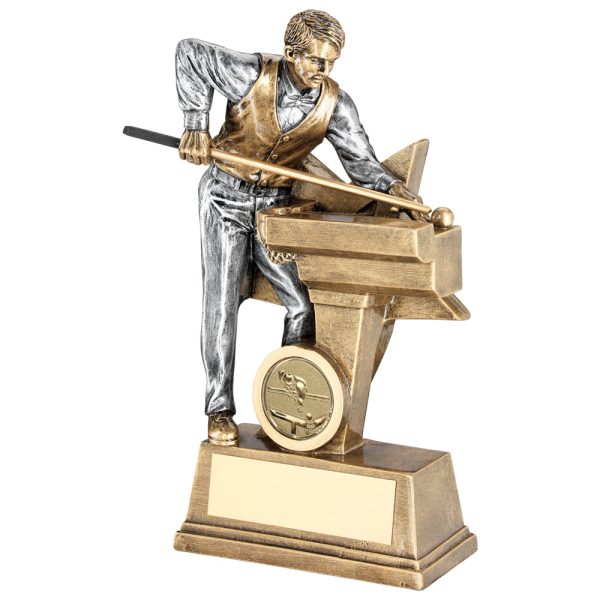 Pool Snooker Figure With Star Backing